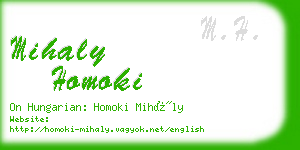 mihaly homoki business card